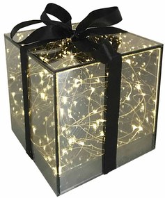 LED sklenený darček SPARK, sivý - viac veľkostí Veľkosť: M