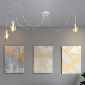 Luster na lanku TUBE 3xE27/15W/230V pavúk biela