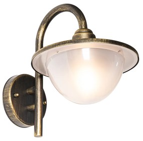 Klasická vonkajšia nástenná lampa starožitné zlato IP44 - Bruges