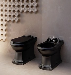 Kerasan Kerasan, RETRO WC kombi, spodný odpad, biela-bronz, WCSET13-RETRO-SO
