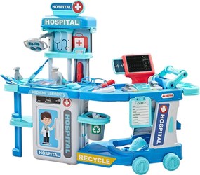 LEAN Toys Doktorská nemocničná súprava v kufríku 2v1 Svetlá Zvuky Zvuky Príslušenstvo
