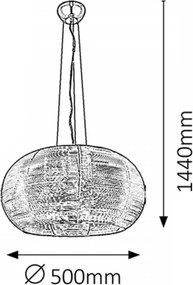 RABALUX 2884 Meda závesné svietidlo 50 cm New 2014