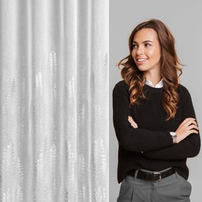 EUROFIRANY VIANOČNÁ ZÁCLONA NA KRÚŽKOCH ELSA 140X250 CM VZOROVANÁ