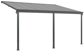 Juskys Pergola Borneo 5,5x3m s dvojstennými doskami tmavosivá