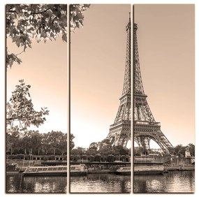 Obraz na plátne -  Eiffel Tower - štvorec 3110FB (75x75 cm)