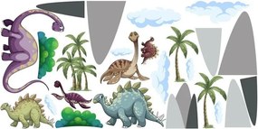 Nálepka na stenu pre deti stratený svet dinosaurov