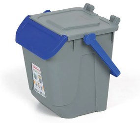 Mobil Plastic Plastový odpadkový kôš na triedenie odpadu ECOLOGY, 25 l, sivá/modrá