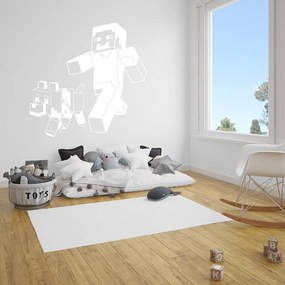Veselá Stena Samolepka Minecraft so psom Farba: bílá, Veľkosť: 40 x 38 cm