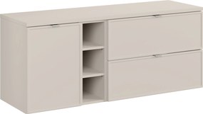 Comad Kúpeľňová skrinka pod doskové umývadlo set Bella Cashmere 140 cm kašmír