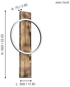 Eglo 99353 - LED Nástenné svietidlo BOYAL LED/12W/230V