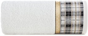 Bavlnený vianočný uterák biely so žakárovým okrajom
