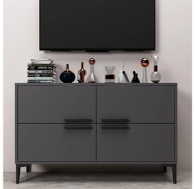 TV stolík/skrinka Kipobu (antracit) . Vlastná spoľahlivá doprava až k Vám domov. 1095281