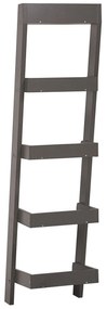 Rebríkový regál s 5 policami sivý MOBILE DUO Beliani
