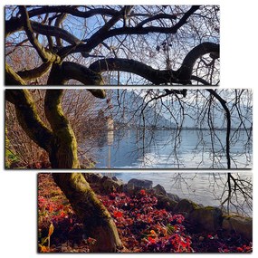 Obraz na plátne - Jeseň pri jazere - štvorec 3198D (75x75 cm)