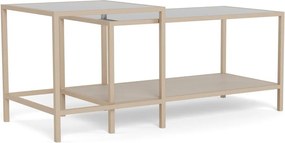 Sivé oceľové konferenčné stolíky v súprave 2 ks 50x90 cm Seaford – Actona