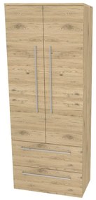 Mereo, Mereo Bino, kúpeľňová skrinka vysoká 163 cm, dvojitá, Multidecor, Dub San remo sand, MER-CN699DSAN