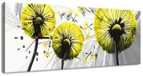 Gario Obraz s hodinami Krásne žlté púpavy Rozmery: 30 x 30 cm