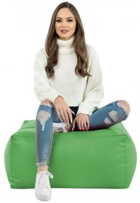 Taburetka zelená kocka ekokoža