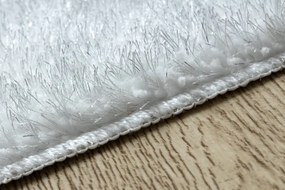 Kúpeľňový koberček SYNERGY glamour / lurex, biely kruh