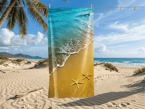 Rýchloschnúca plážová osuška SUNNY BEACH farebná 70 x 140 cm, 100% mikrovlákno