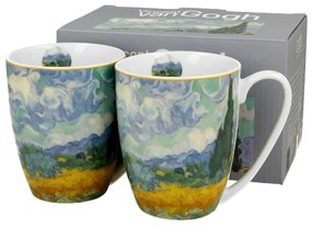 Porcelánový hrnček Van Gogh Wheat Field 350 ml sada 2ks