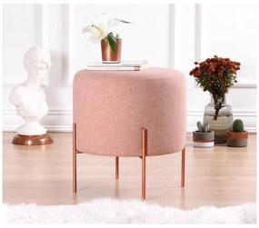 Svetloružový taburet Copper – Artie