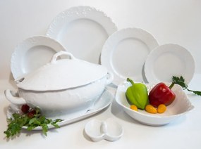 Ćmielóv obedová súprava  Rokoko biela 24-dielná
