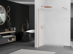 Mexen Kioto, sprchová zástena Walk-In 80 x 200 cm, 8mm sklo námraza, medený matný profil, 800-080-101-65-30