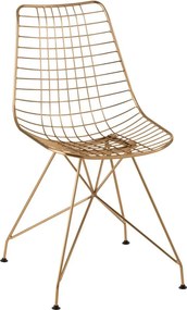 Zlatá kovová stolička Charlotte gold - 44 * 52 * 84cm