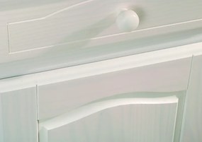 Vitrína In-Valencia, bielená borovica