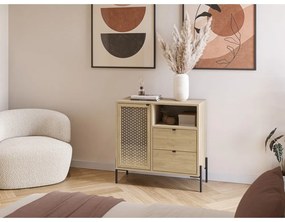 Skrinka v dekore duba v prírodnej farbe 80x80 cm Inca – Marckeric