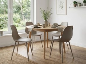 Jedálenská stolička OSAKA plastová, šedohnedá