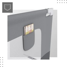 Bezpečnostná zábrana na posteľ Cover 40 sivá 200 cm
