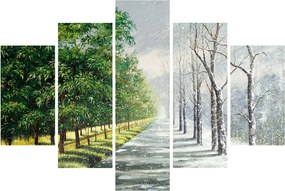 Obraz - Zima versus leto (150x105 cm)