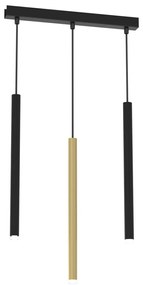 Luster na lanku MONZA 3xG9/8W/230V čierna/zlatá