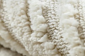 Koberec SEVILLA AC53B pruhy biely, Maroko, Shaggy