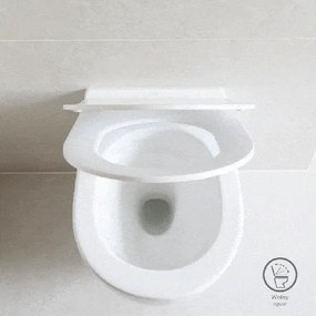 Laveo Závesná WC misa so SoftClose sedadlom Desna CycleOn 2.0 - VMD_610S, biela