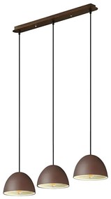 Ideal Lux - Luster na lanku FOLK 3xE27/60W/230V hnedá