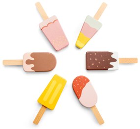 Súprava drevených nanukov - 6 ks