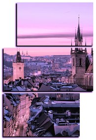 Obraz na plátne - Panoramatický pohľad na starú Prahu - obdĺžnik 7256VD (120x80 cm)