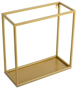 Nástenná polica 35x35 cm zlatá