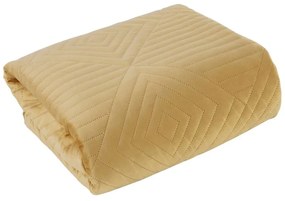 Dekorstudio Zamatový prehoz na posteľ SOFIA2 v medovozlatej farbe Rozmer prehozu (šírka x dĺžka): 170x210cm