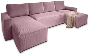 Svetlofialová sedacia súprava do U SMART COSARO 295x140 cm