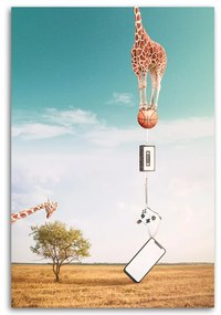 Gario Obraz na plátne Žirafa, lopta a elektronika - Bryantama Art Rozmery: 40 x 60 cm