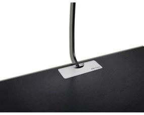 Čierna TV komoda s kovovými nohami Mistral 233