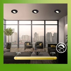 Briloner 7587035-sada 3xLED kúpeľňové podhľadové svietidlo KLIRA 1xLED/4,9W/230V IP23 čierna