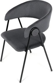 Jedálenská stolička zamatová, sivá DCL-X7130 GREY2
