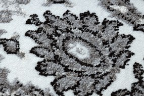 Behúň MATEO 8037/644Kvety, s rámom, sivý