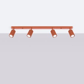 Sollux SL.1641 - Bodové svietidlo KARBON 4xGU10/10W/230V červená