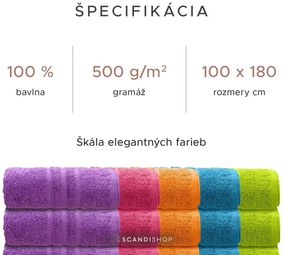 Osuška Comfort Maxi 100x180 cm čierna, 100% bavlna